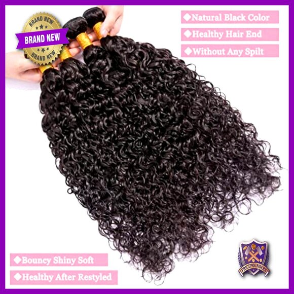 Deep Wave Brazilian Virgin Hair Bundles 18 20 22 Inch 3 Pack main image 6